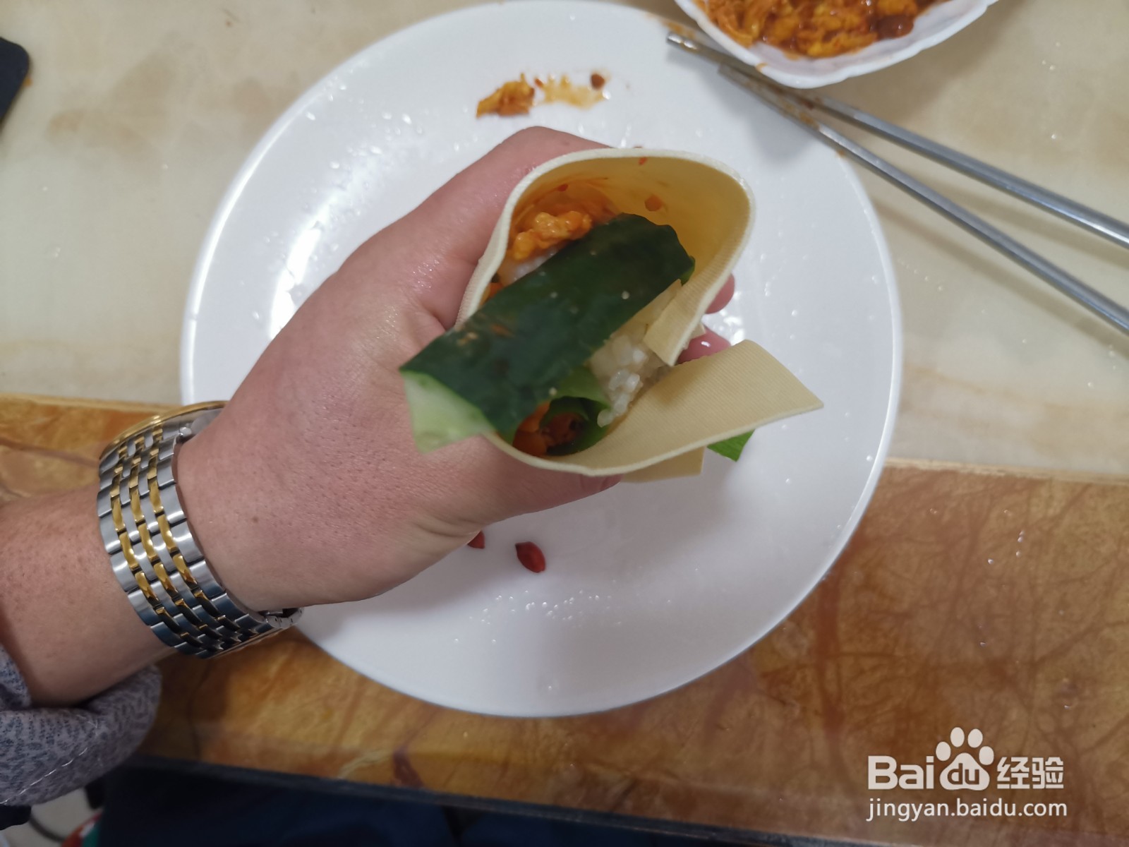 干豆腐拌饭卷