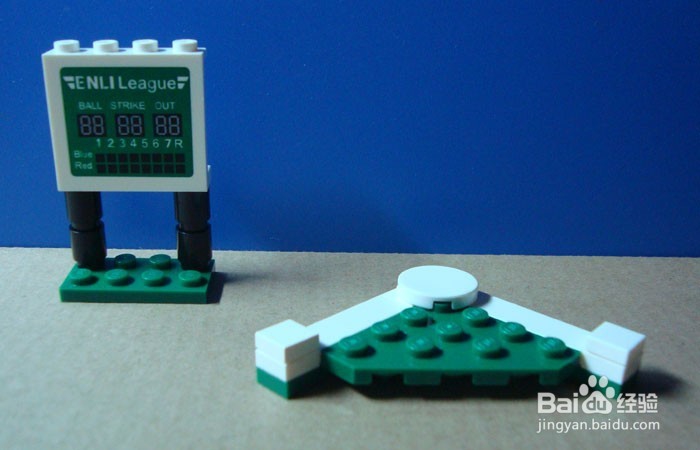 积木场景搭建之观看棒球比赛