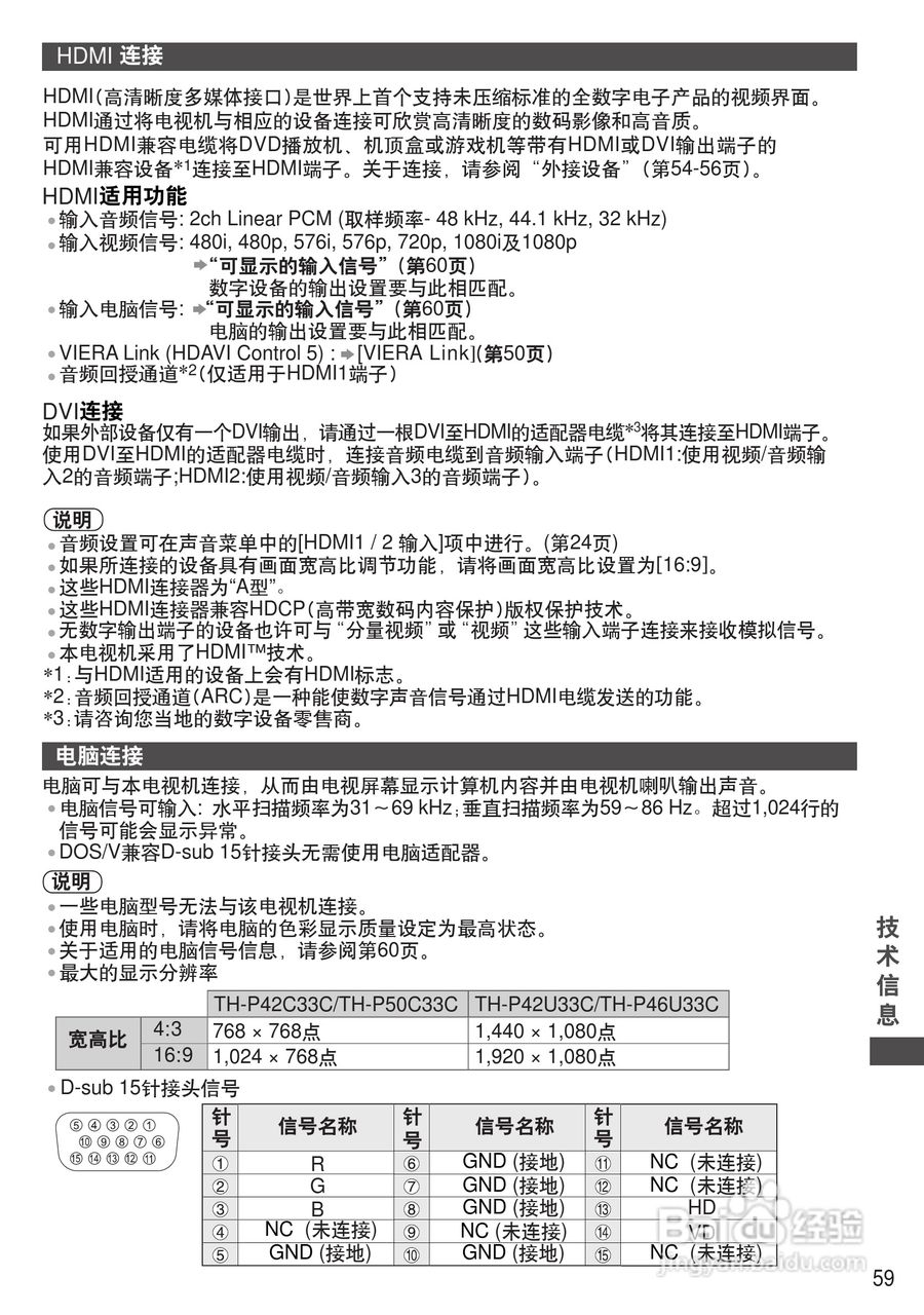 松下TH-P50C33C等离子彩电使用说明书:[6]