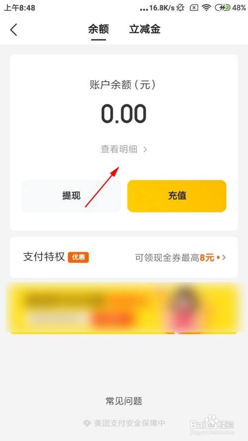 美团买菜怎么查看余额明细