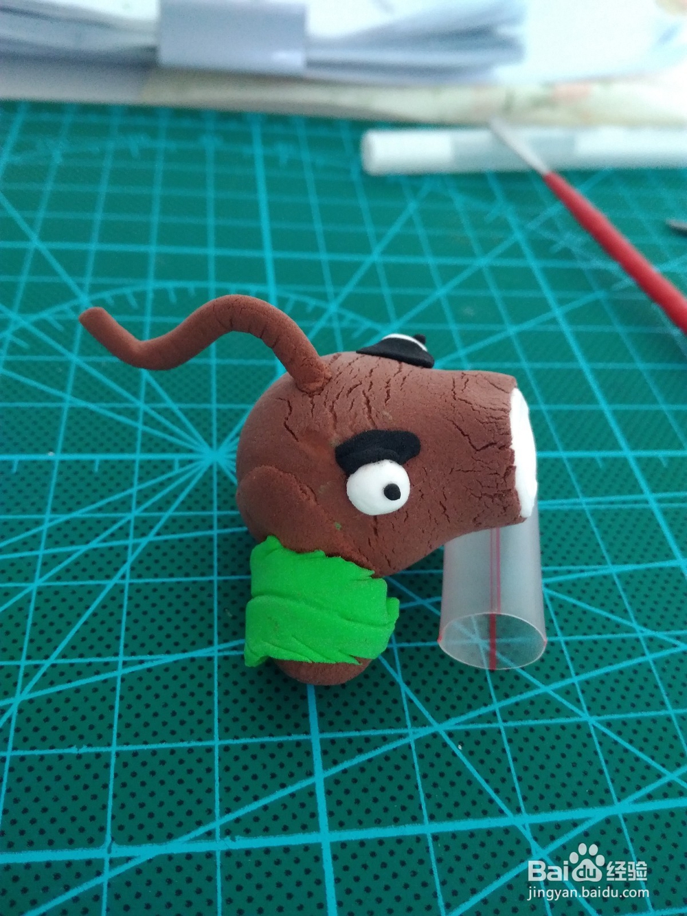 超轻粘土制作植物大战僵尸中的椰子加农炮