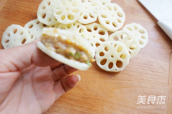 香炸藕盒的做法