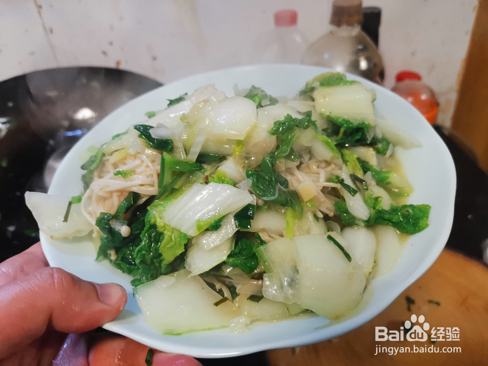 金针菇炒天津白的做法