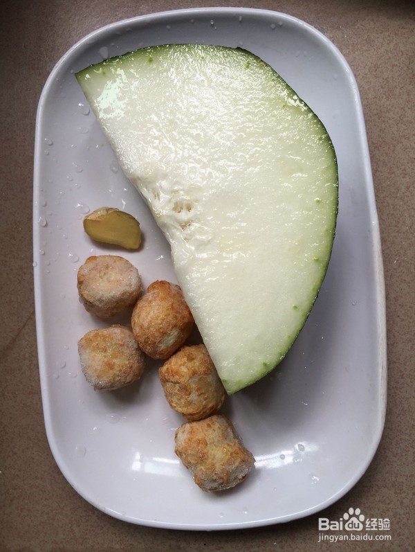 冬瓜烩鱼丸的制作方法
