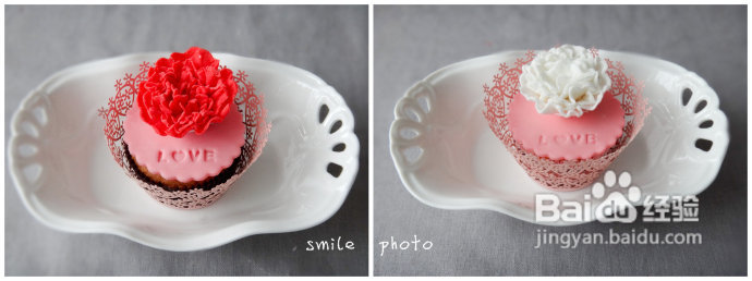 夕阳无限好--用翻糖康乃馨杯子蛋糕祝八十大寿