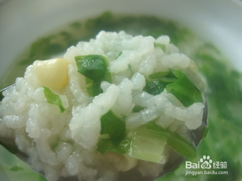 菜叶粥的做法