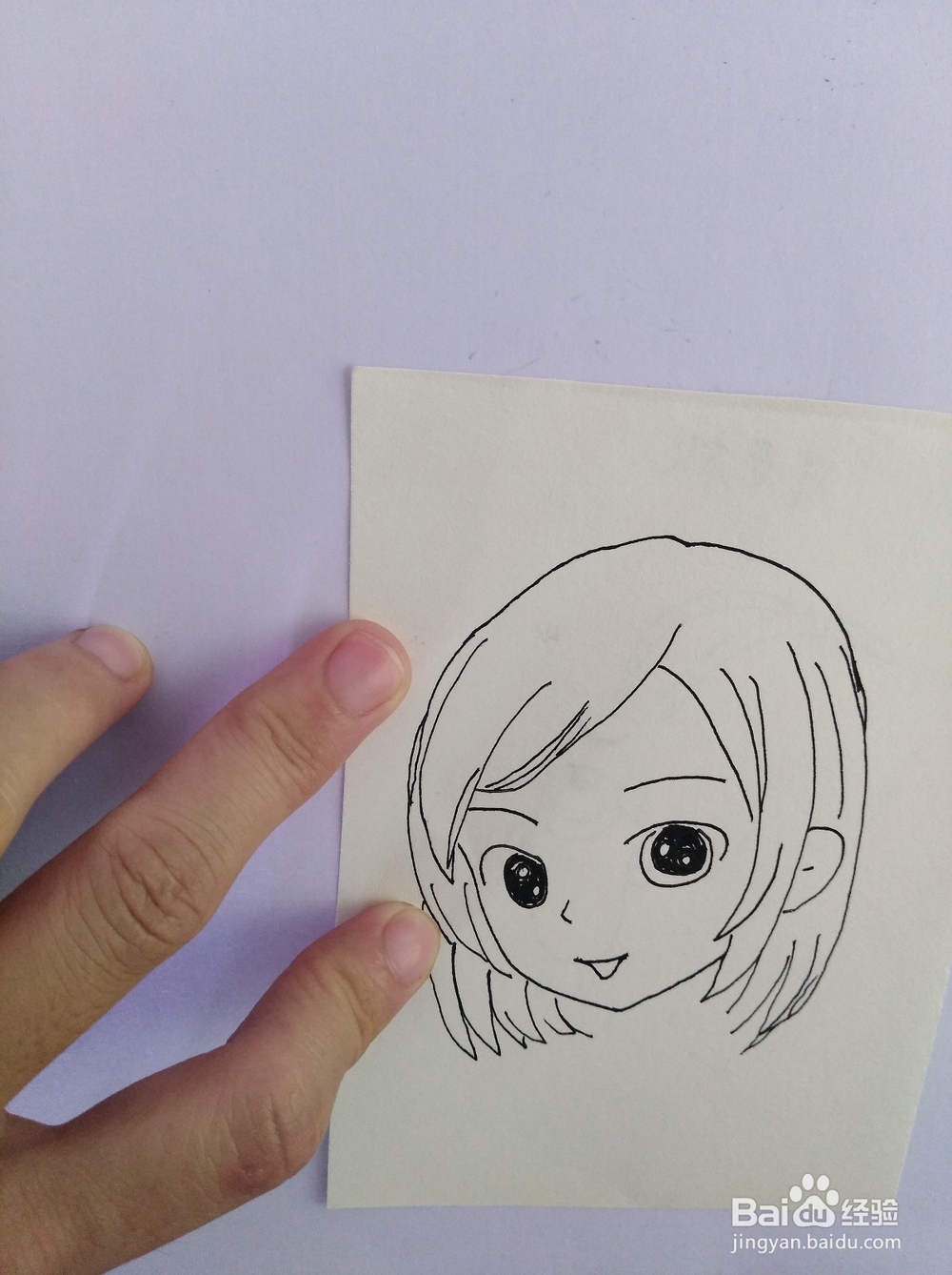 简笔画-画女孩头像