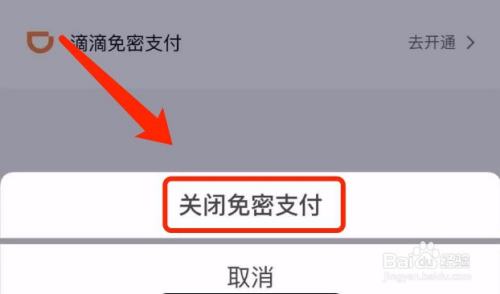 滴滴出行如何關閉支付寶免密支付