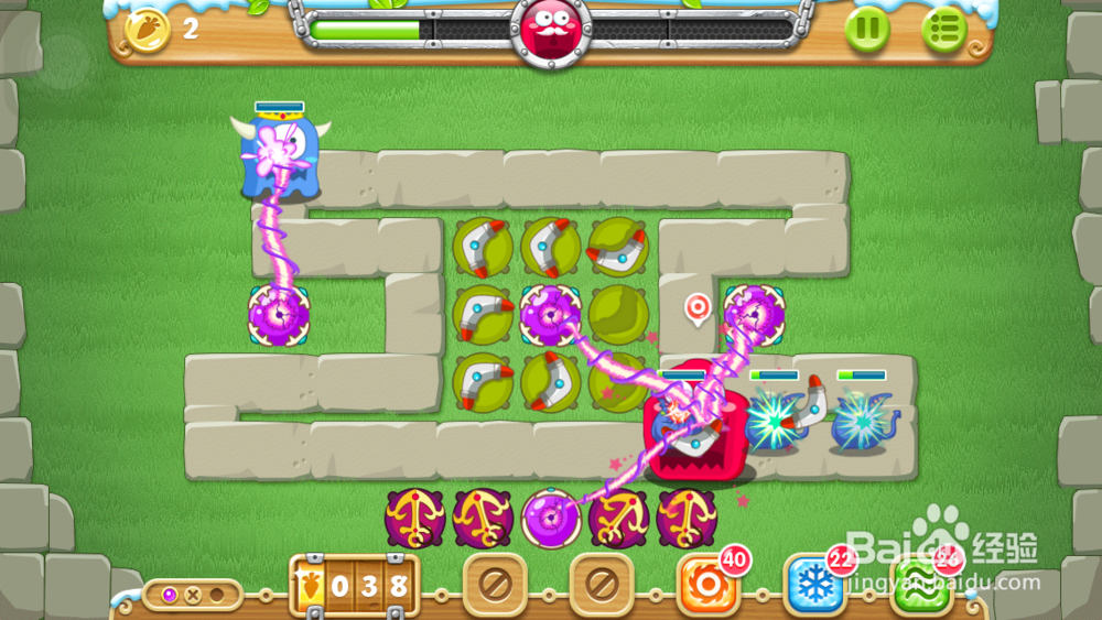 保卫萝卜2 地下庄园 D5关 金萝卜＋任务1