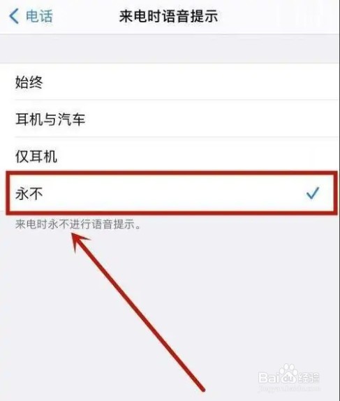 苹果手机怎么关闭来电语音播报
