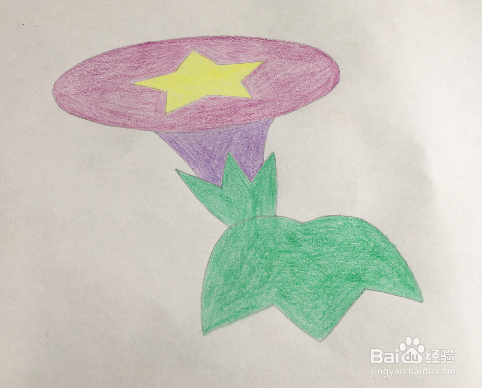 儿童简笔画之牵牛花