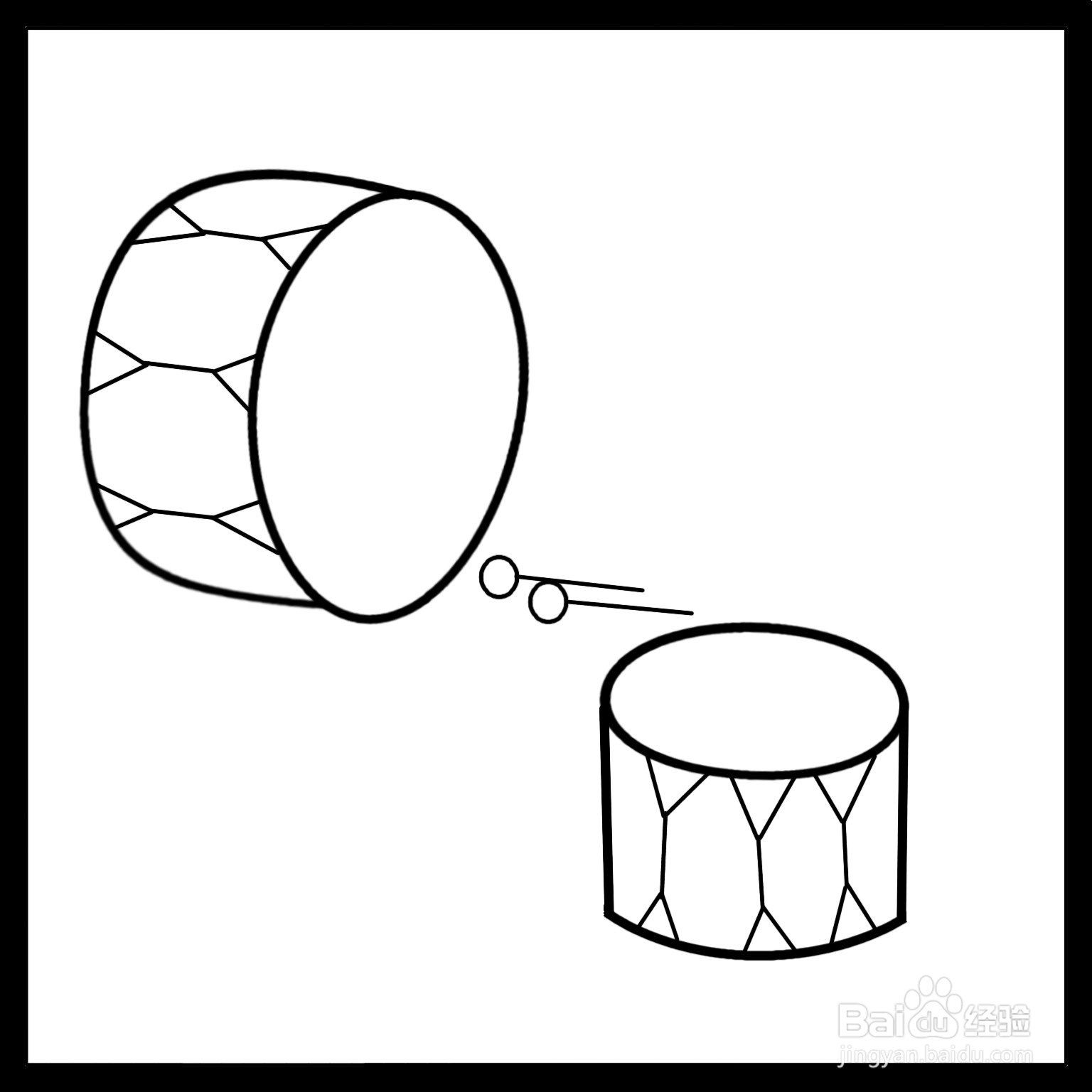 怎么画鼓的简笔画（儿童简笔画）