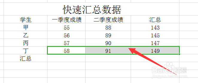 excel表格中怎么快速汇总数据
