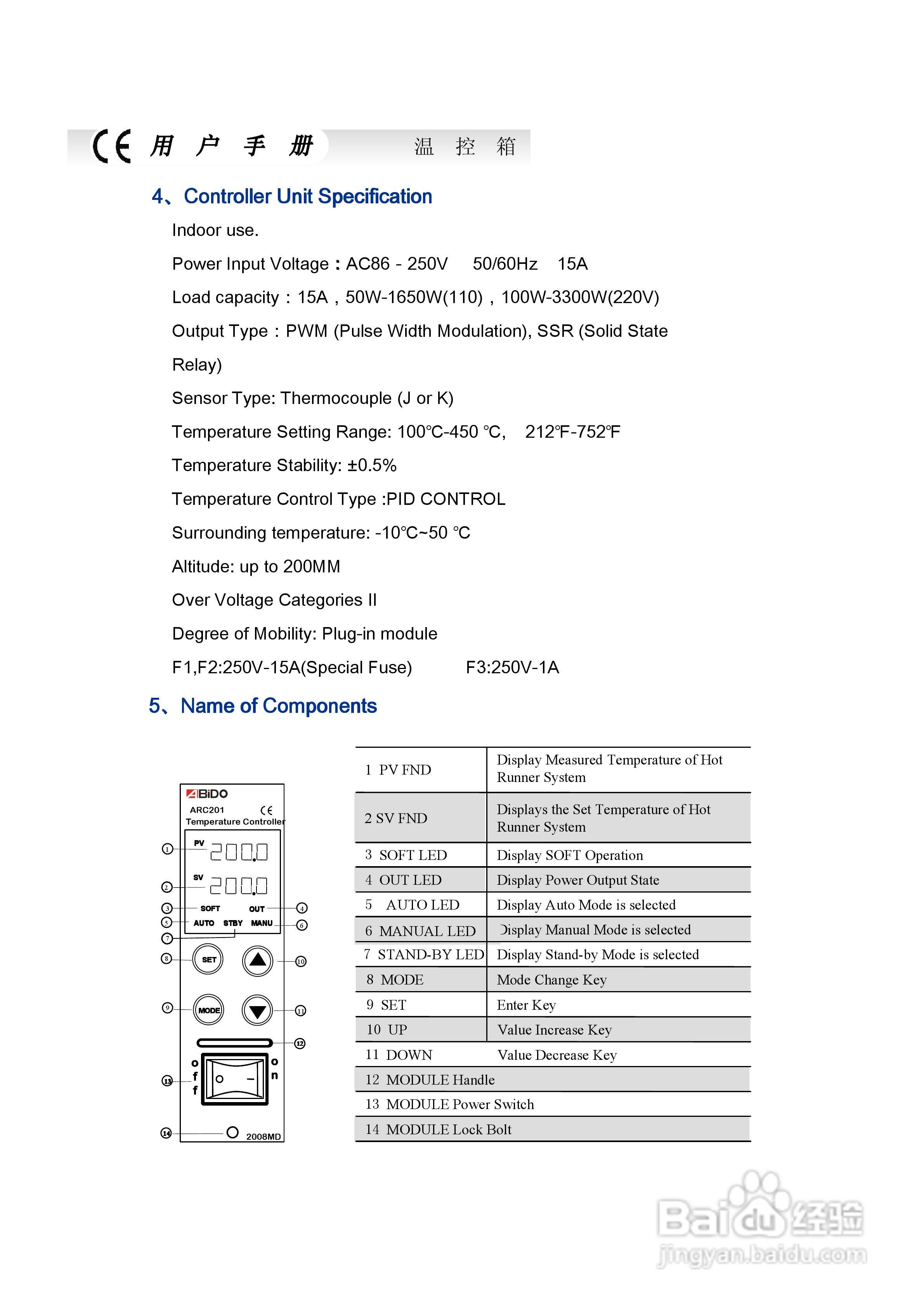Temperature controller ACR &ndash; 201系列温控器用:[3]