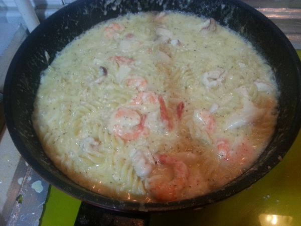 海鲜芝士奶油意面