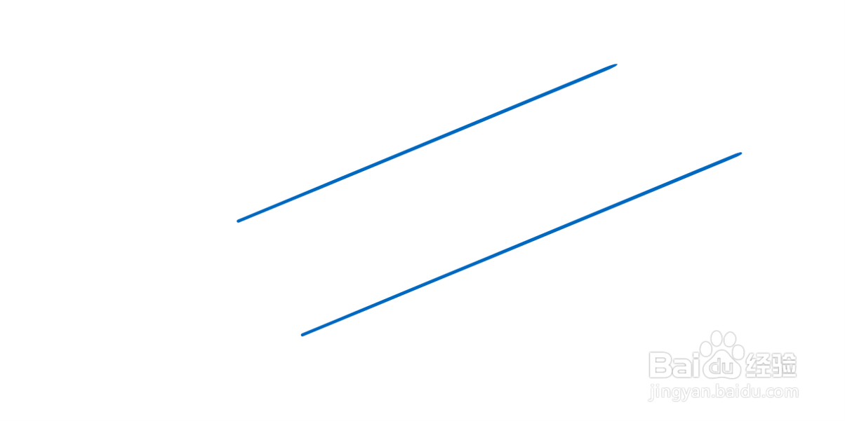 在Microsoft whiteboard中如何绘制平行线