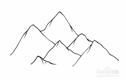 中国最有名的山峰简笔画 百度经验
