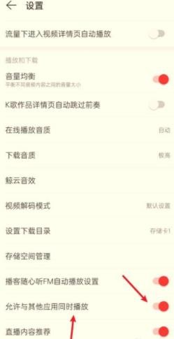 苹果怎样设置网易云不被中断？