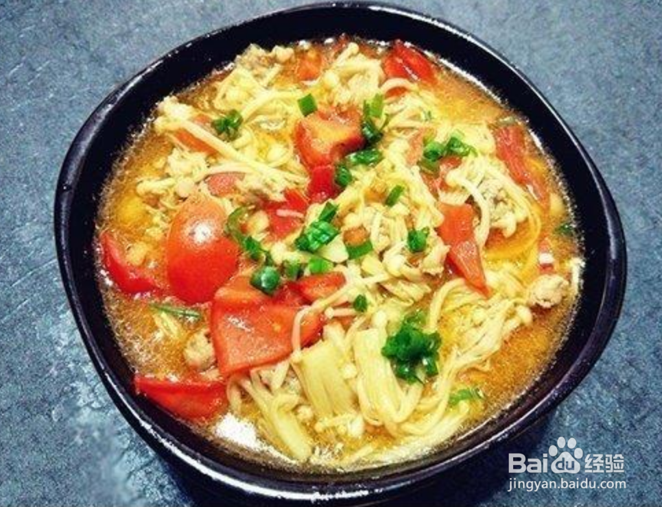 金针菇新吃法,美味多汁,两碗米饭不够吃