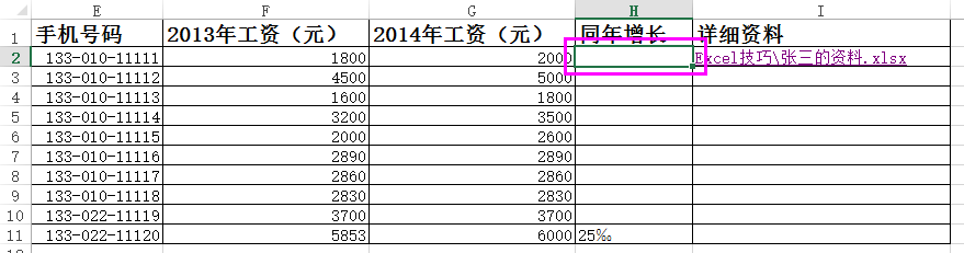 Excel2013实用技巧：[25]超链接的使用