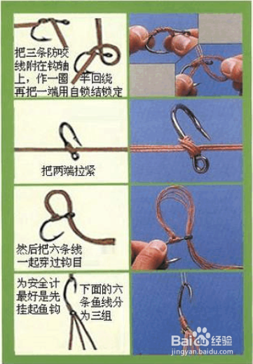 鱼线的各种部位绑法