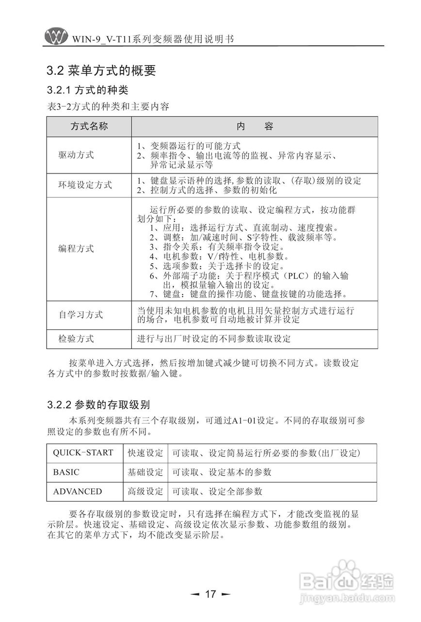 微能WIN_9V-500-800T11变频器使用说明书:[2]