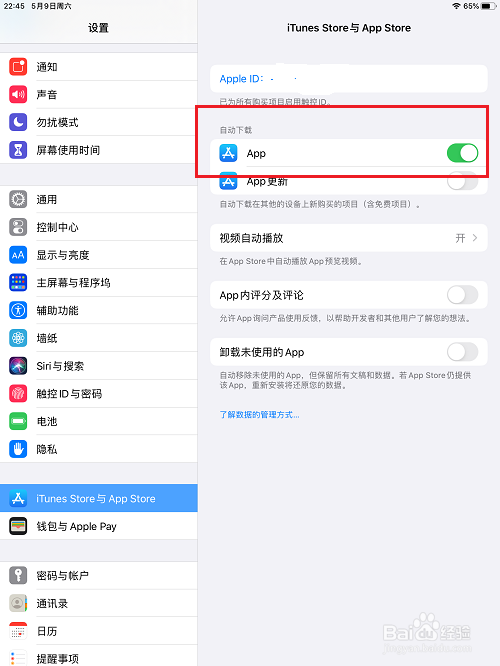 ipad怎么禁止应用自动下载