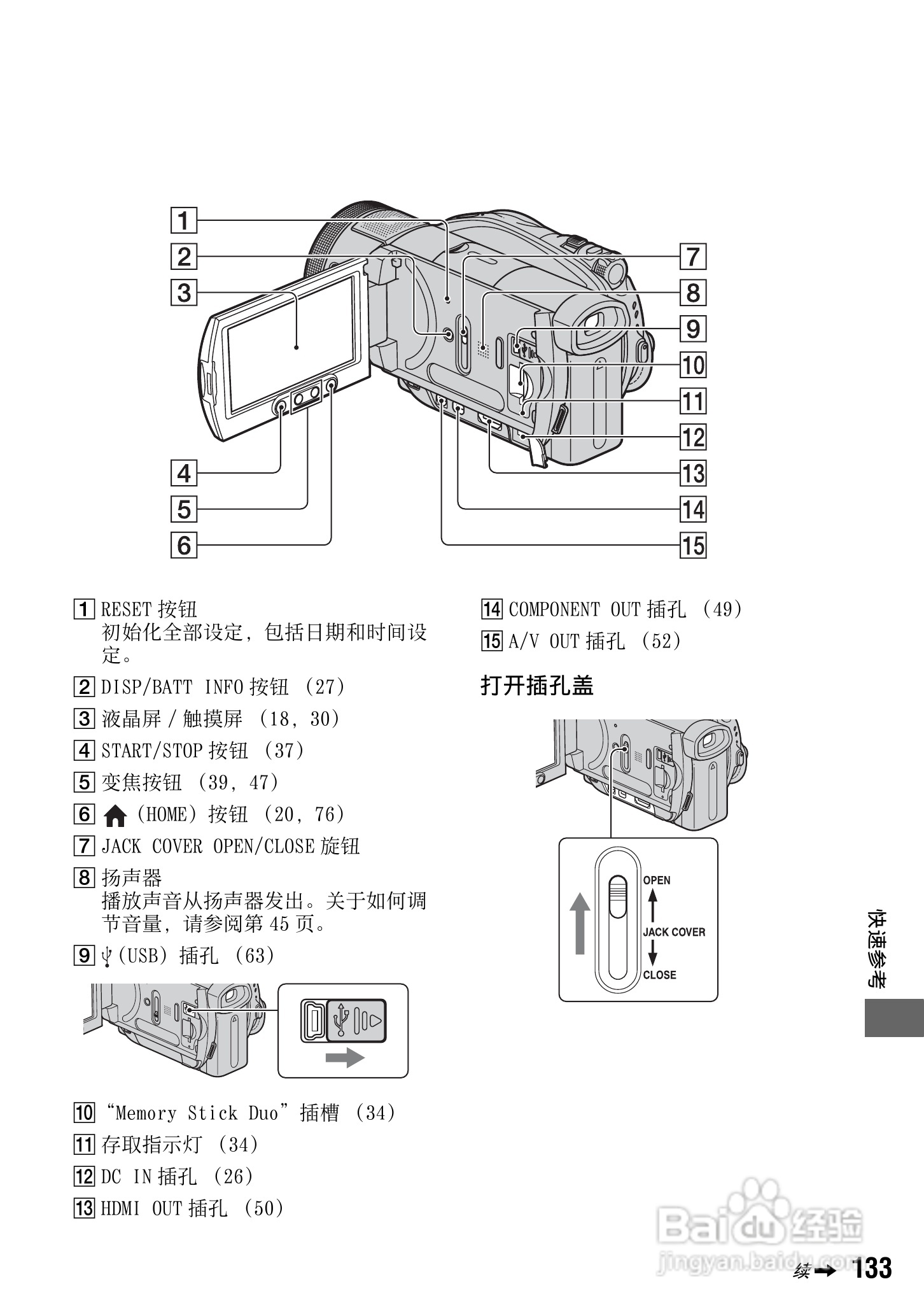 索尼HDR-UX1E数码摄像机使用说明书:[14]