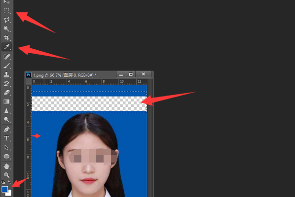 证件照头部上方空隙不足怎么调整