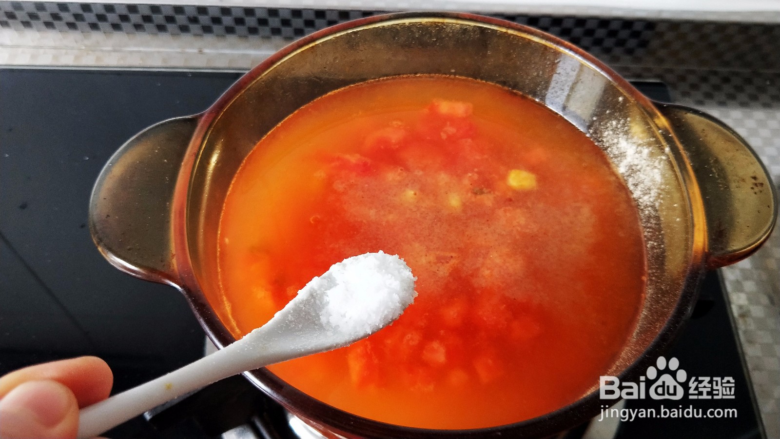 超鲜的番茄玉米蛋羹!