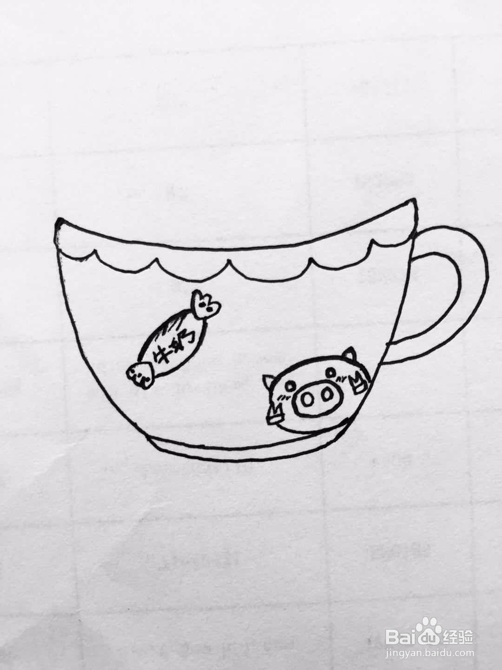 茉莉手绘之可爱萌茶杯