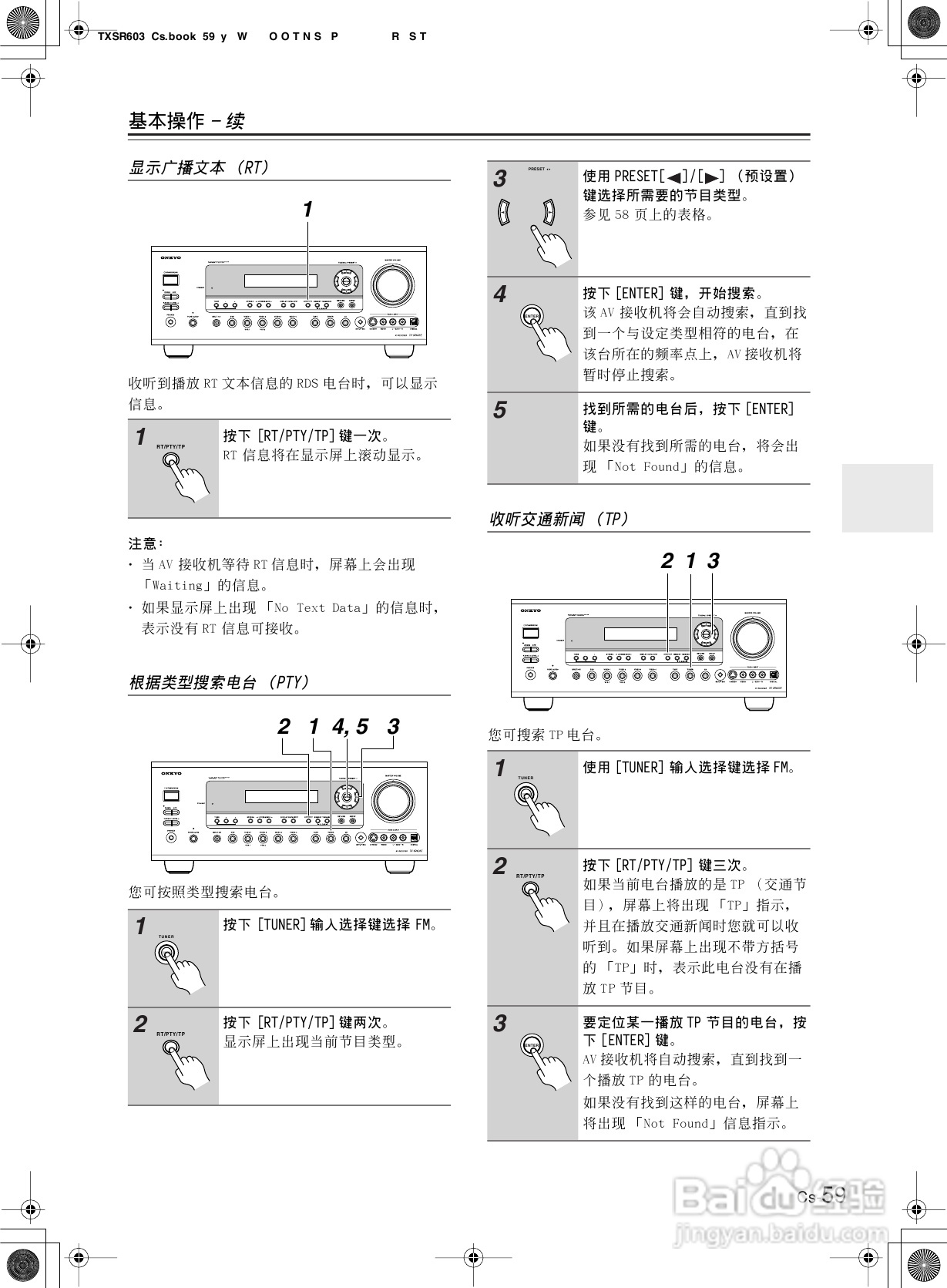 安桥AV接收机TX-SR603型使用说明书:[3]