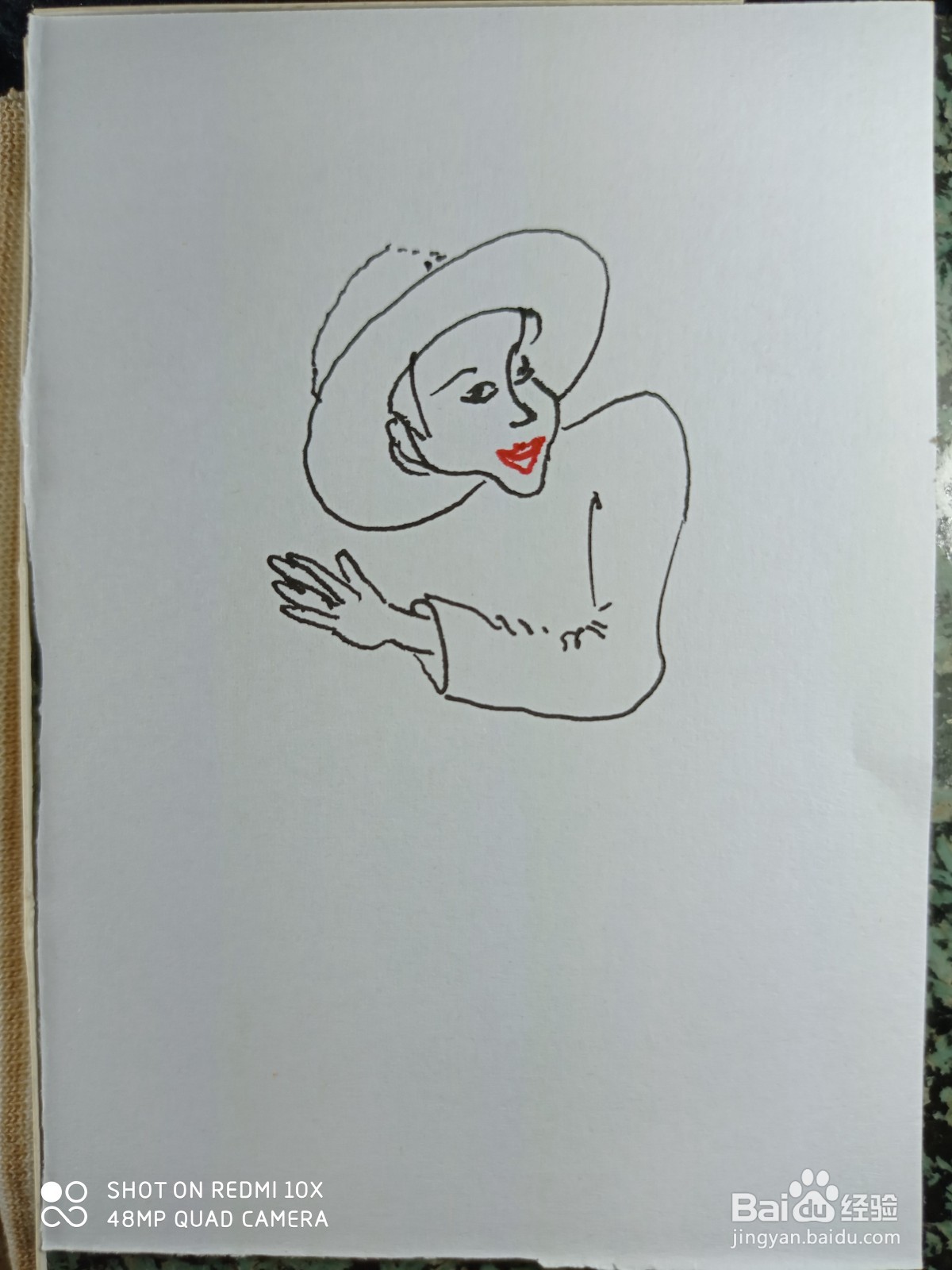 怎样画简笔画提着篮子的女人