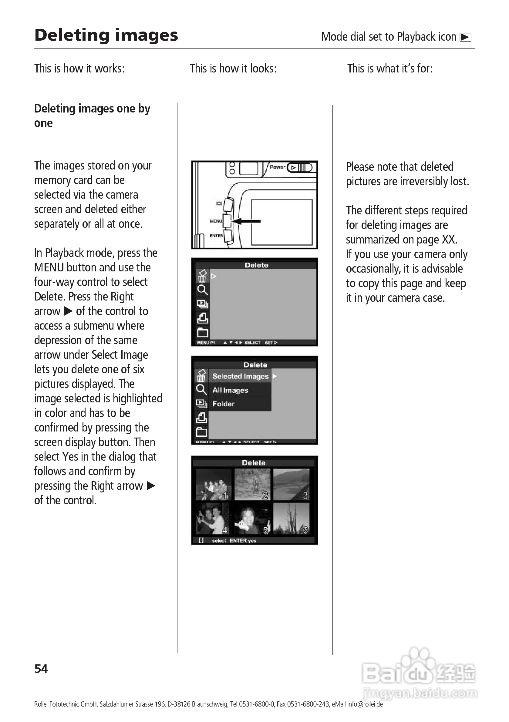 Rollei d41 com型数码相机说明书:[6]