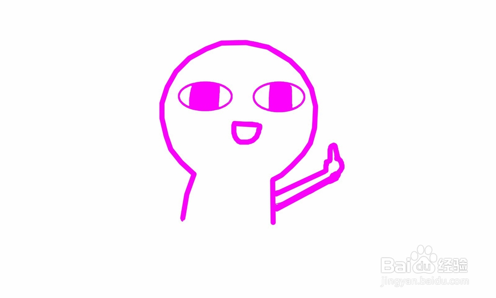 简笔画伸出食指的手势怎么画？