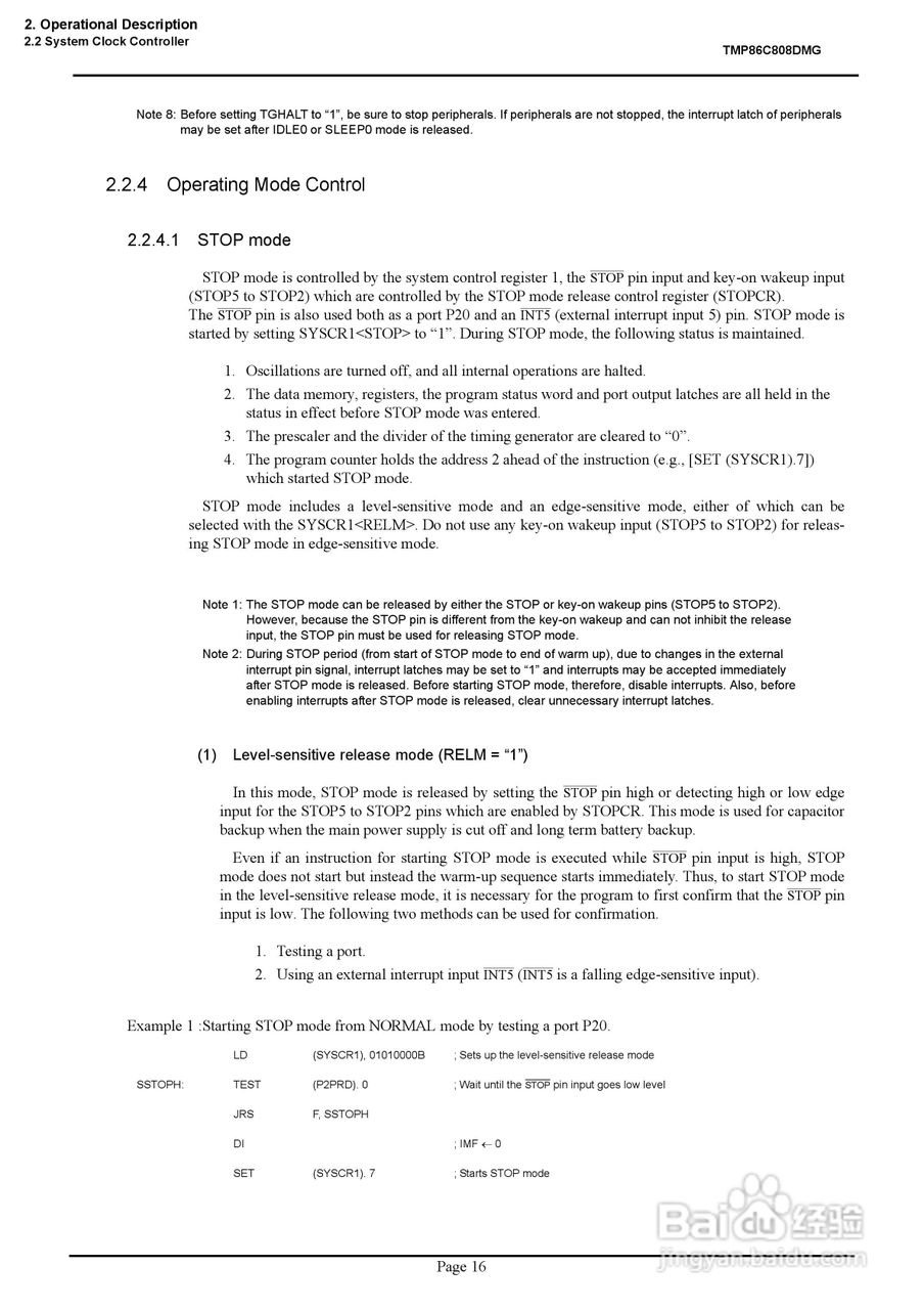 TOSHIBA TMP86C808DMG微处理器说明书:[3]