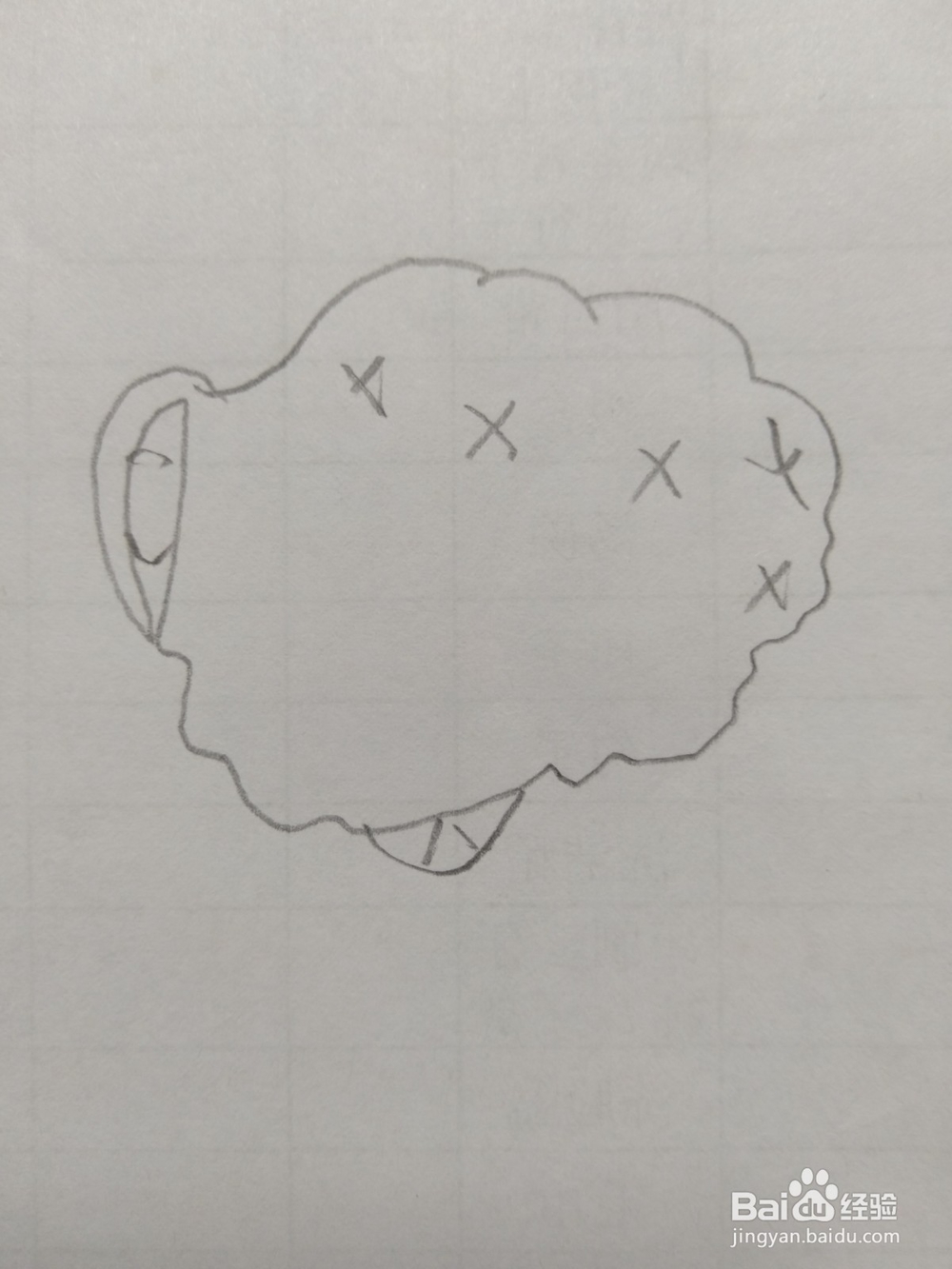 简笔画花菜画法3