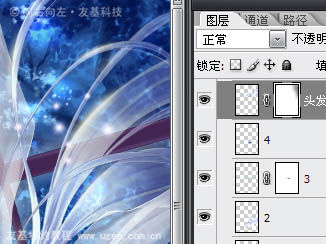 PT与PS结合怎样鼠绘唯美的蓝色卡通女孩
