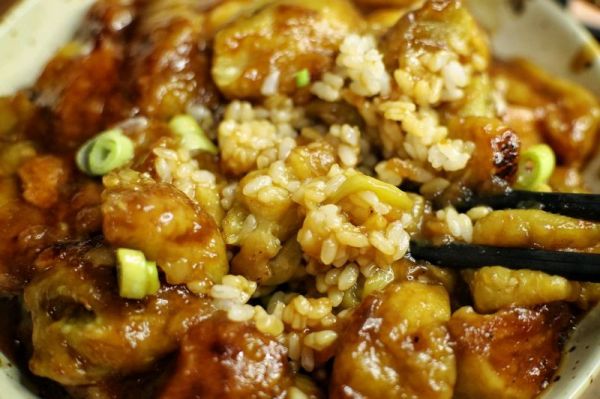 糖醋茄子盖浇饭