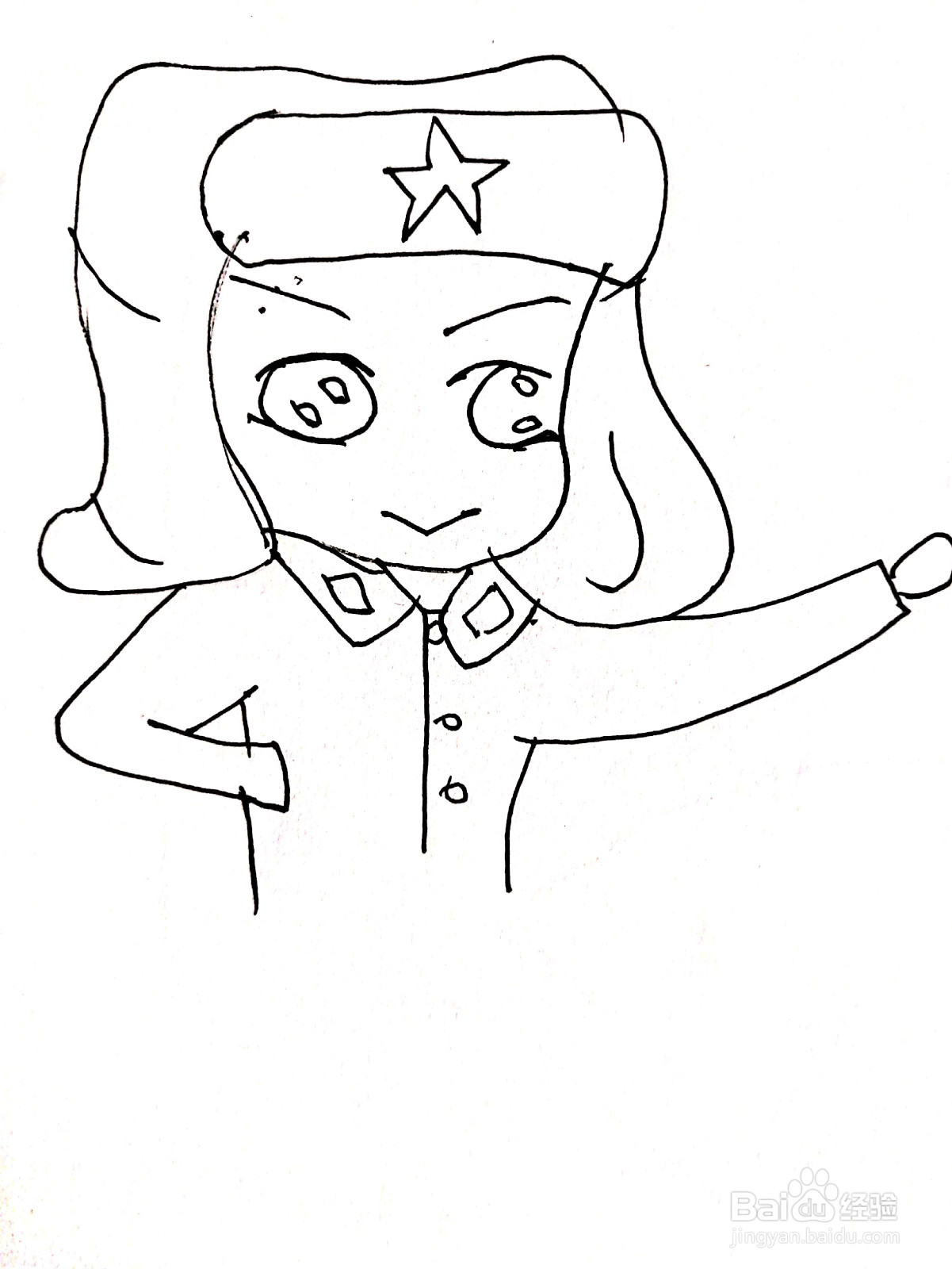 模范人物系列之雷锋简笔画