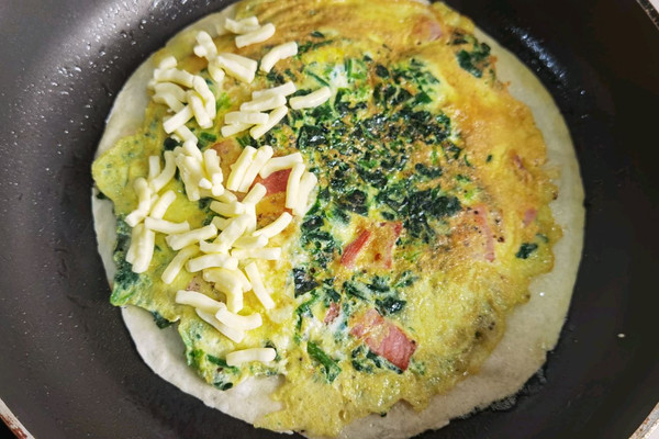 培根菠菜芝士卷饼