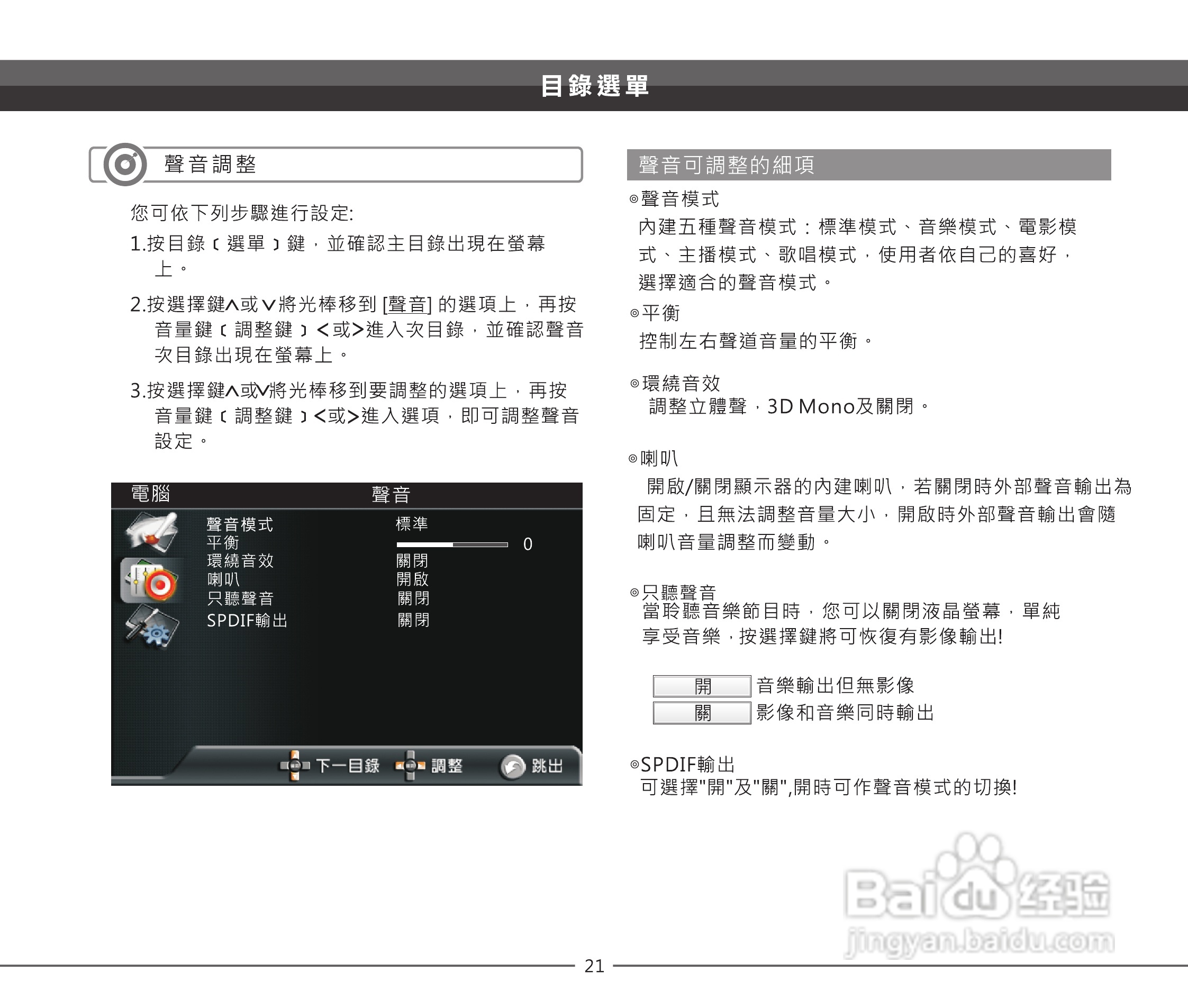 声宝LEM-32/40/45/55 Z826多媒体LED液晶显示器使用说:[3]