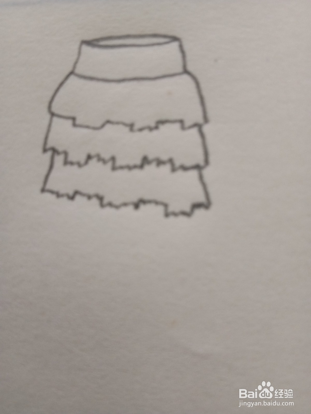 教你画儿童简笔画半身纱裙