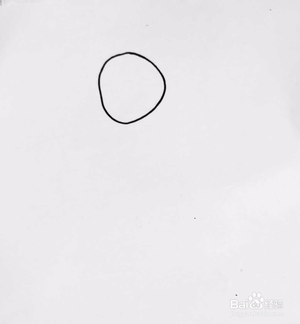 茉莉水彩手绘之踱步的小和尚