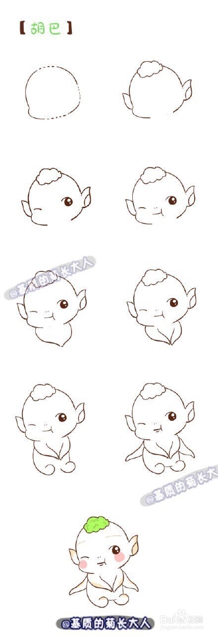 可爱的动漫萌物简笔画
