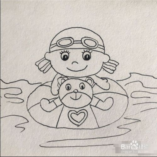 简笔画玩漂流的男孩如何画?