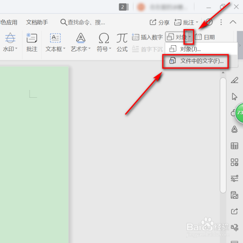 2 打開wps, 點擊文字,選擇新建空白文檔. 3 頂部點開插入.