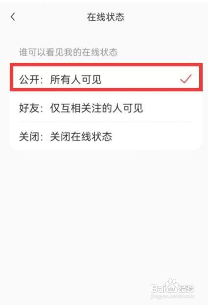 小红书如何才能设置在线状态公开
