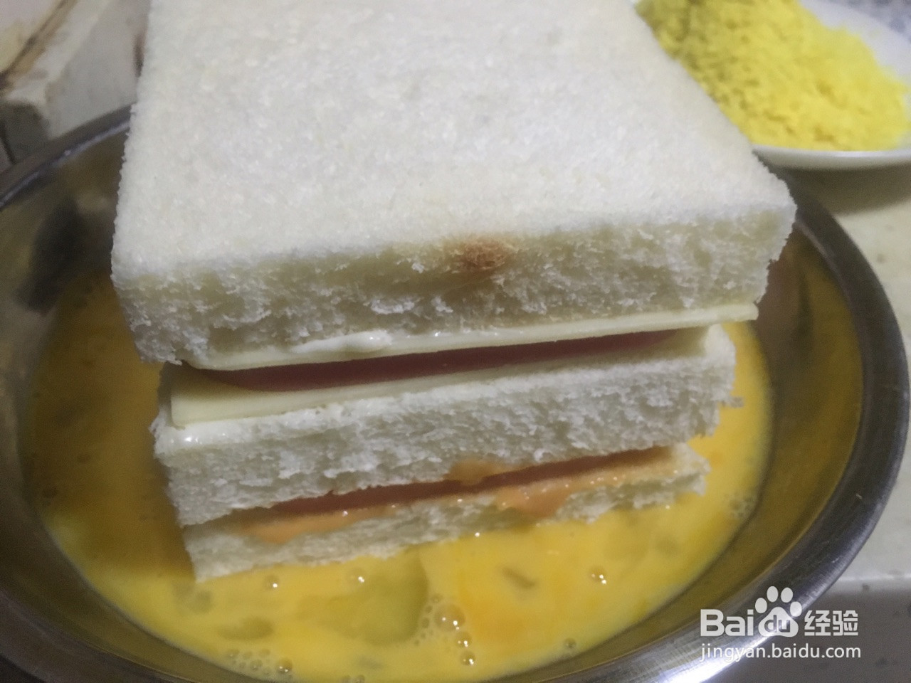 芝士火腿三明治的做法