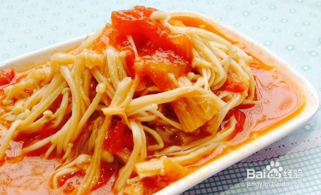 番茄烩金针菇怎么做？